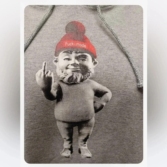 Fucklamode NWT Grey  Pullover Hoodie Size Medium - Picture 2 of 9